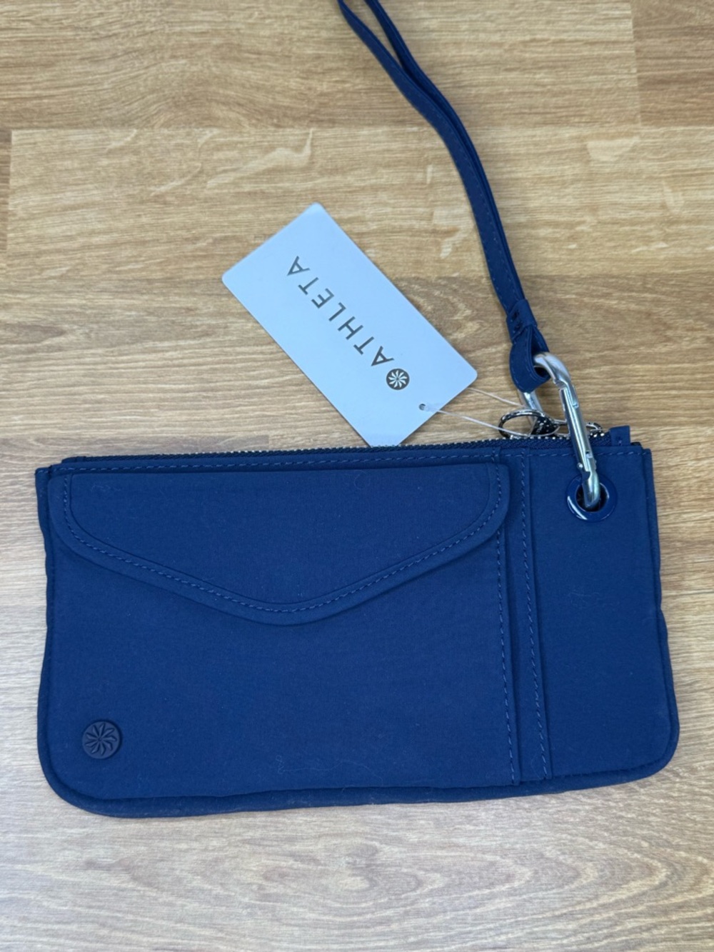 Athleta Coffee Run Clutch Wallet Navy Dress Blue New With Tag Athleisure